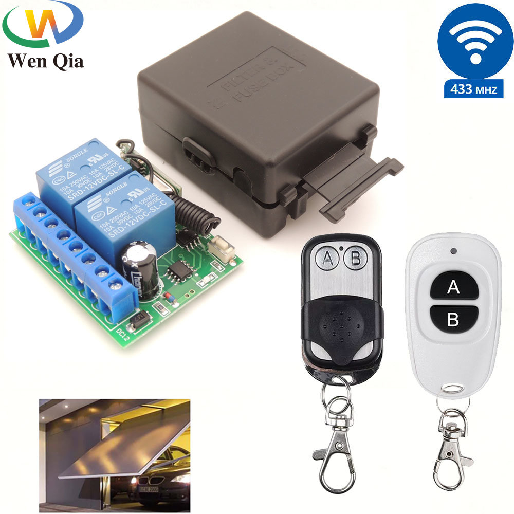 433Mhz Receiver Module - 433MHz 12V Pintu Garasi Nirkabel/Motor/Mobil/Lampu Pengendali